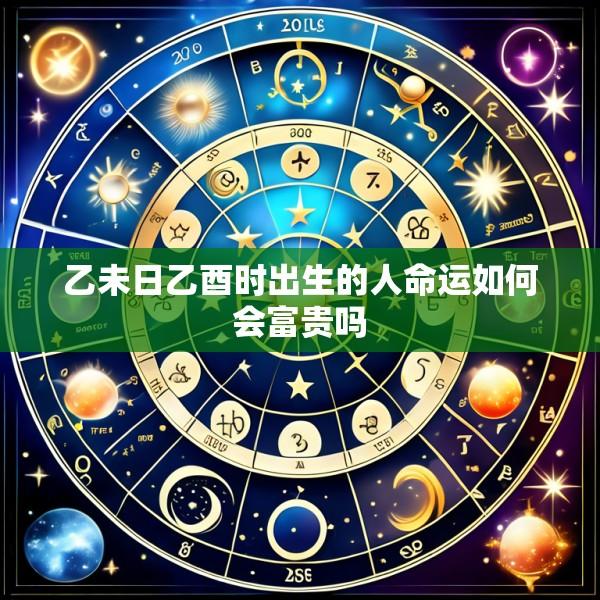 乙未日乙酉时出生的人命运如何会富贵吗