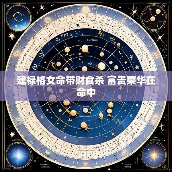 建禄格女命带财食杀 富贵荣华在命中