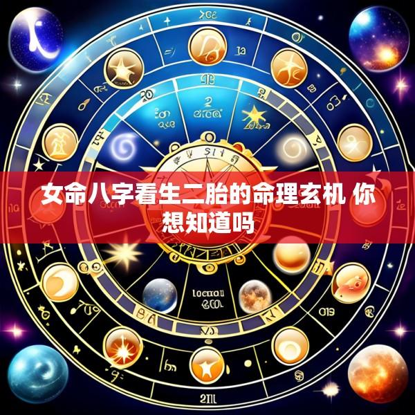 女命八字看生二胎的命理玄机 你想知道吗