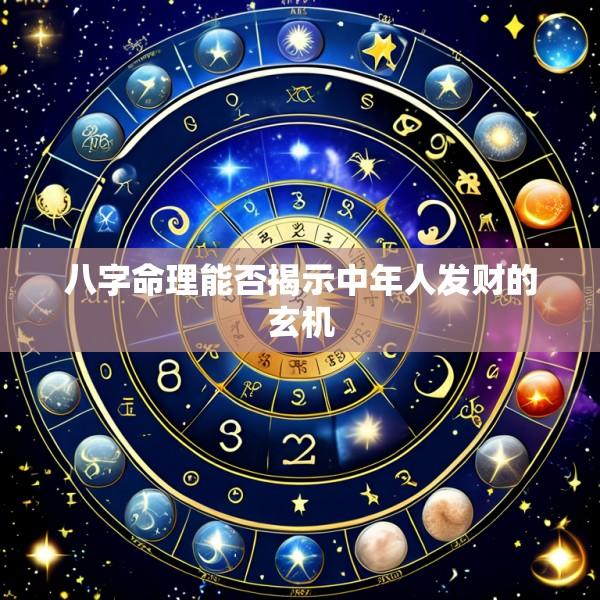 八字命理能否揭示中年人发财的玄机