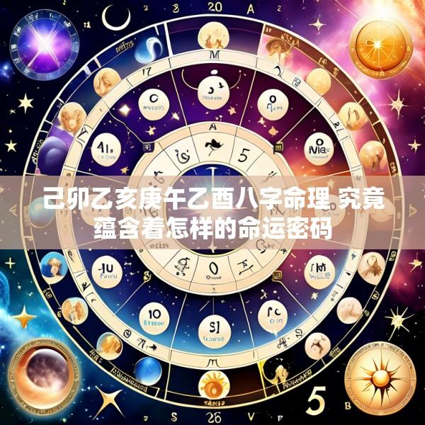 己卯乙亥庚午乙酉八字命理 究竟蕴含着怎样的命运密码