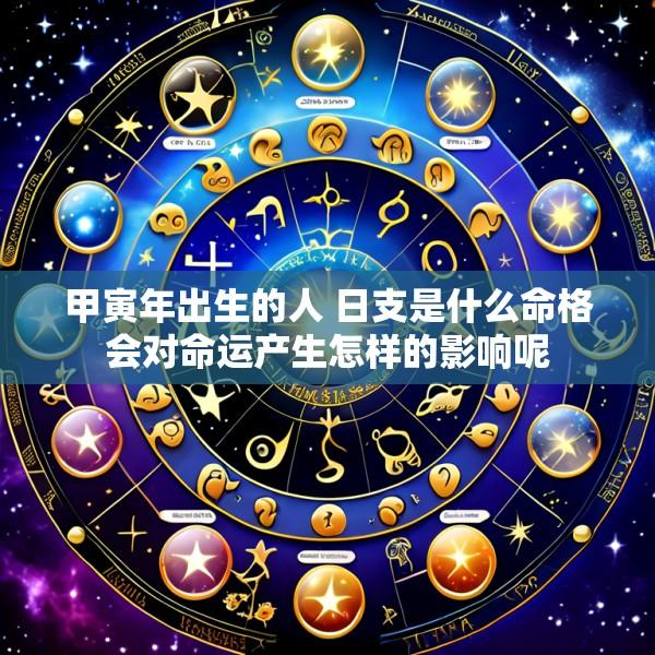 甲寅年出生的人 日支是什么命格会对命运产生怎样的影响呢