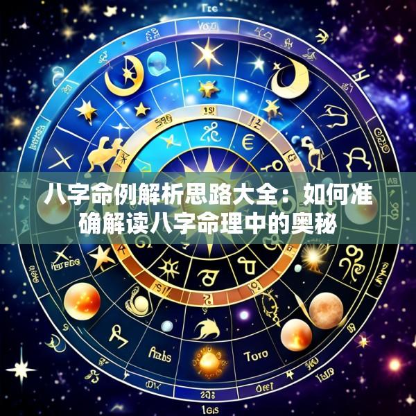 八字命例解析思路大全：如何准确解读八字命理中的奥秘