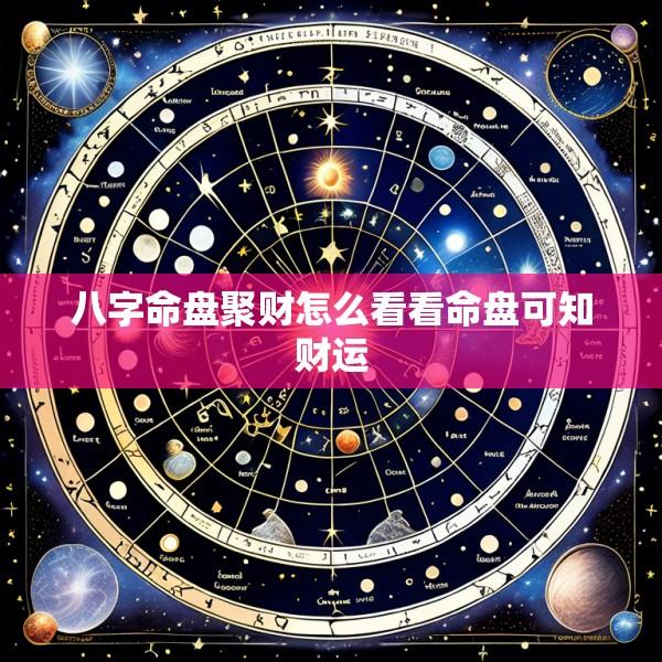 八字命盘聚财怎么看看命盘可知财运
