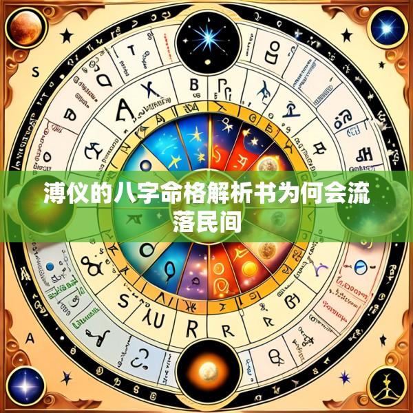 溥仪的八字命格解析书为何会流落民间