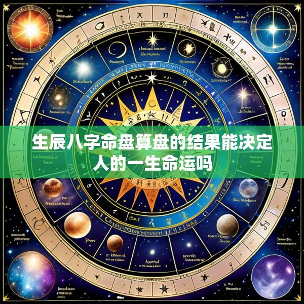 生辰八字命盘算盘的结果能决定人的一生命运吗