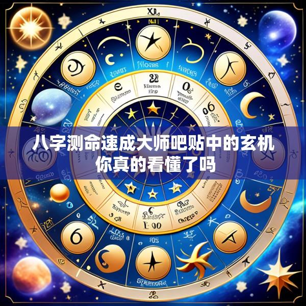 八字测命速成大师吧贴中的玄机 你真的看懂了吗
