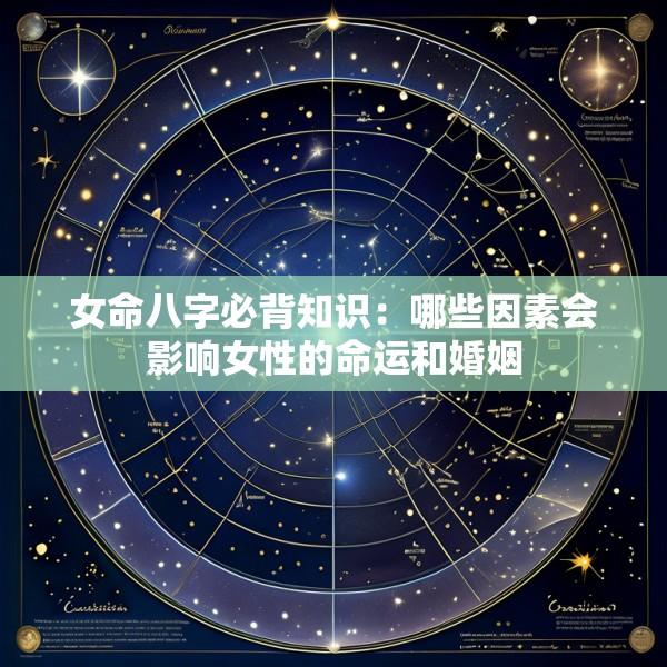 女命八字必背知识：哪些因素会影响女性的命运和婚姻