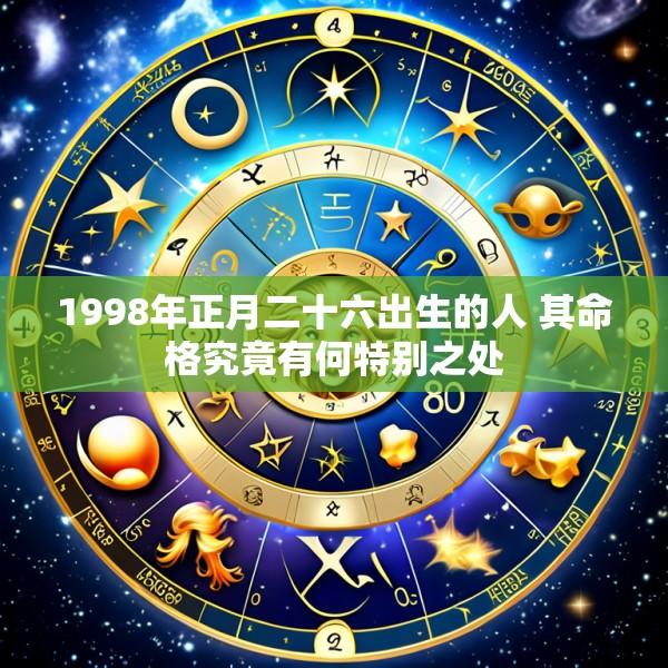 1998年正月二十六出生的人 其命格究竟有何特别之处