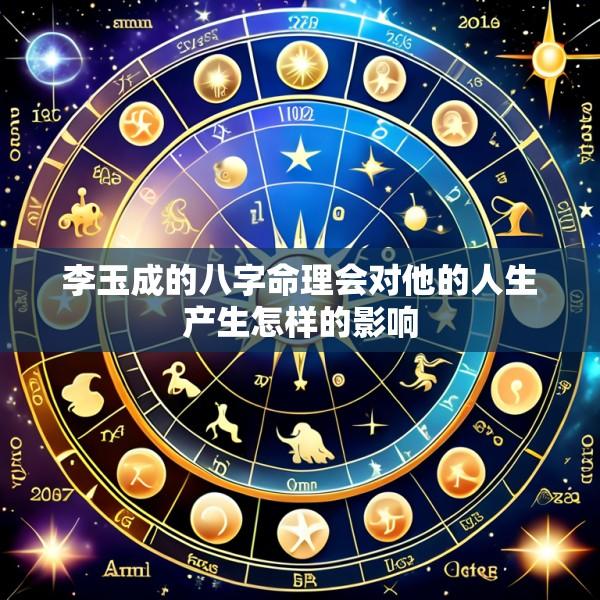 李玉成的八字命理会对他的人生产生怎样的影响