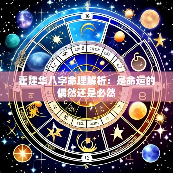 霍建华八字命理解析：是命运的偶然还是必然
