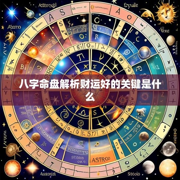 八字命盘解析财运好的关键是什么