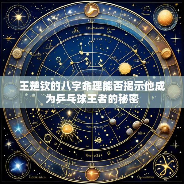王楚钦的八字命理能否揭示他成为乒乓球王者的秘密