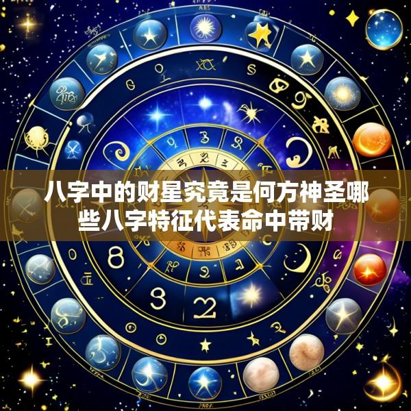 八字中的财星究竟是何方神圣哪些八字特征代表命中带财