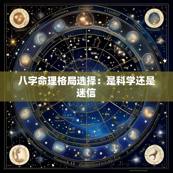 八字命理格局选择：是科学还是迷信