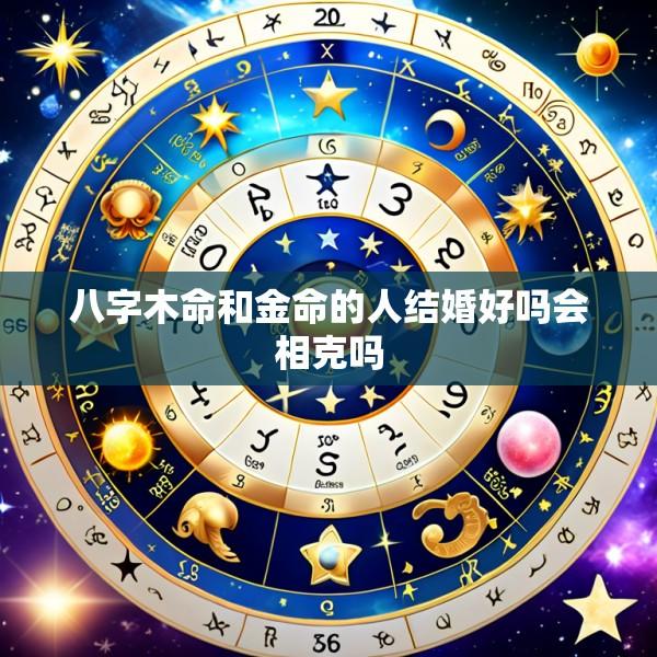 八字木命和金命的人结婚好吗会相克吗