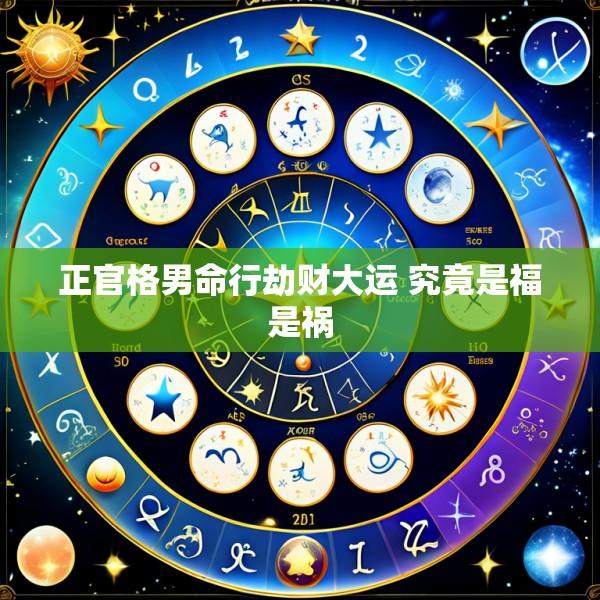 正官格男命行劫财大运 究竟是福是祸