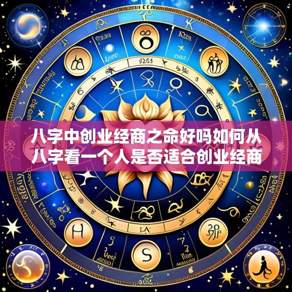 八字中创业经商之命好吗如何从八字看一个人是否适合创业经商