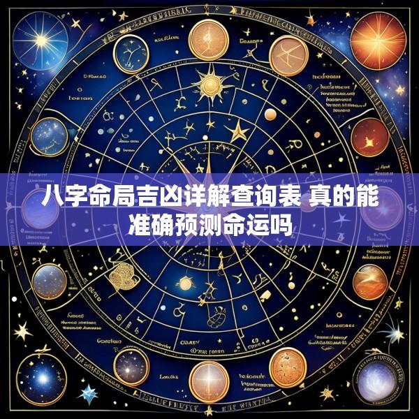 八字命局吉凶详解查询表 真的能准确预测命运吗