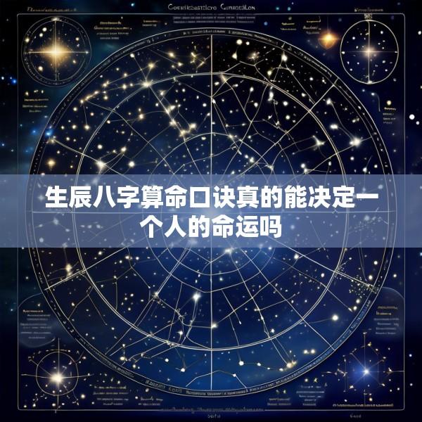 生辰八字算命口诀真的能决定一个人的命运吗