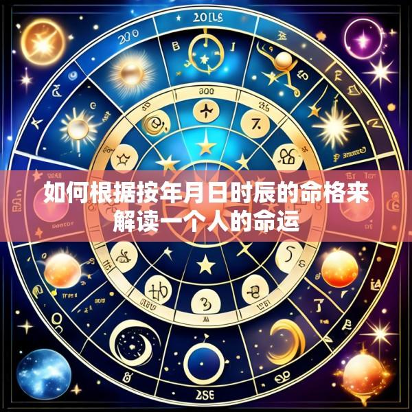 如何根据按年月日时辰的命格来解读一个人的命运