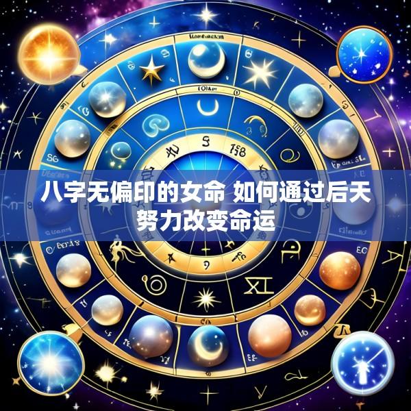八字无偏印的女命 如何通过后天努力改变命运