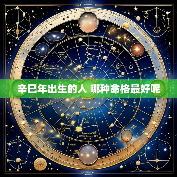 辛巳年出生的人 哪种命格最好呢