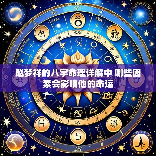 赵梦祥的八字命理详解中 哪些因素会影响他的命运