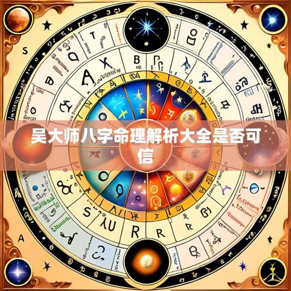 吴大师八字命理解析大全是否可信