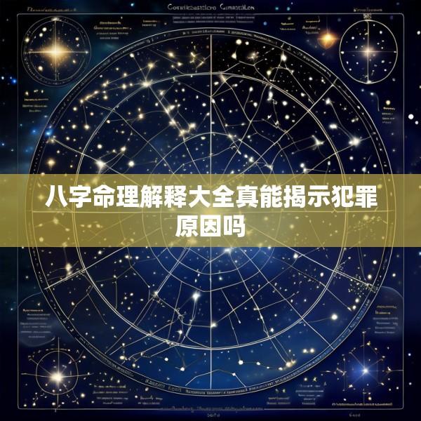 八字命理解释大全真能揭示犯罪原因吗