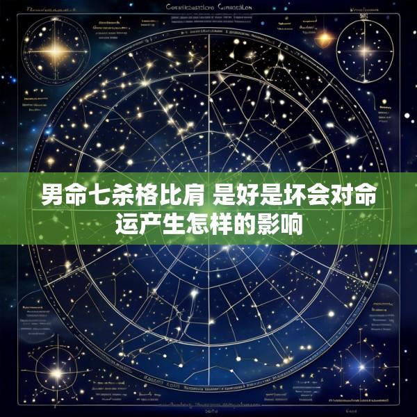 男命七杀格比肩 是好是坏会对命运产生怎样的影响
