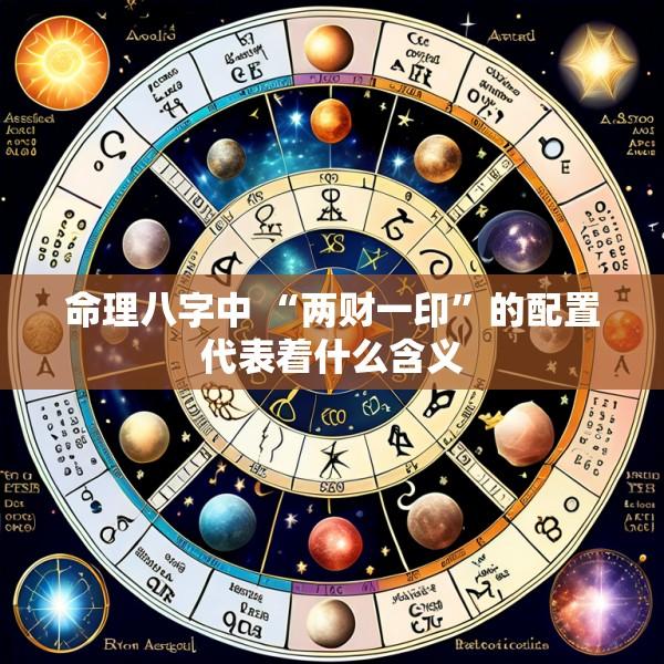 命理八字中 “两财一印”的配置代表着什么含义