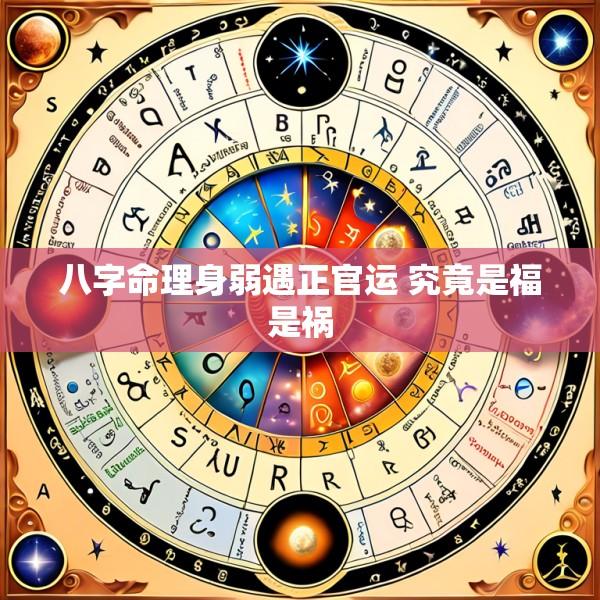 八字命理身弱遇正官运 究竟是福是祸