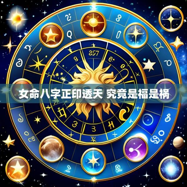 女命八字正印透天 究竟是福是祸