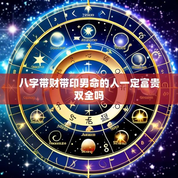 八字带财带印男命的人一定富贵双全吗
