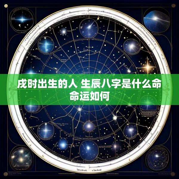 戌时出生的人 生辰八字是什么命命运如何