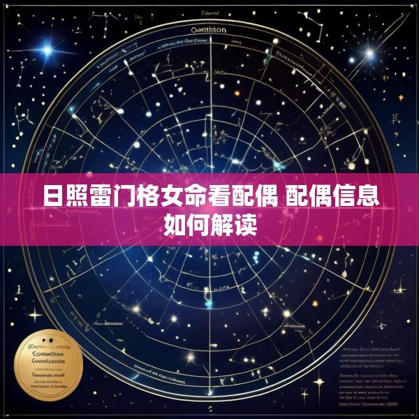 日照雷门格女命看配偶 配偶信息如何解读