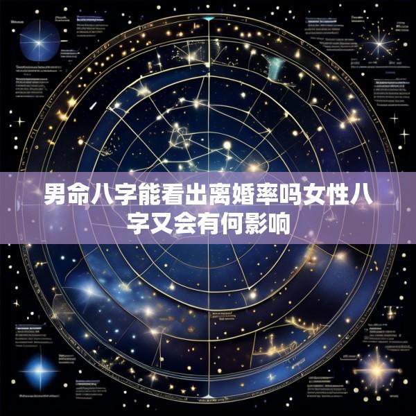 男命八字能看出离婚率吗女性八字又会有何影响