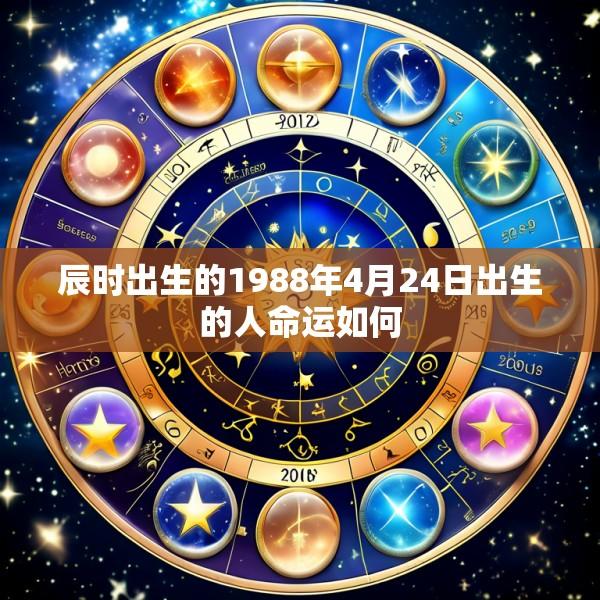 辰时出生的1988年4月24日出生的人命运如何