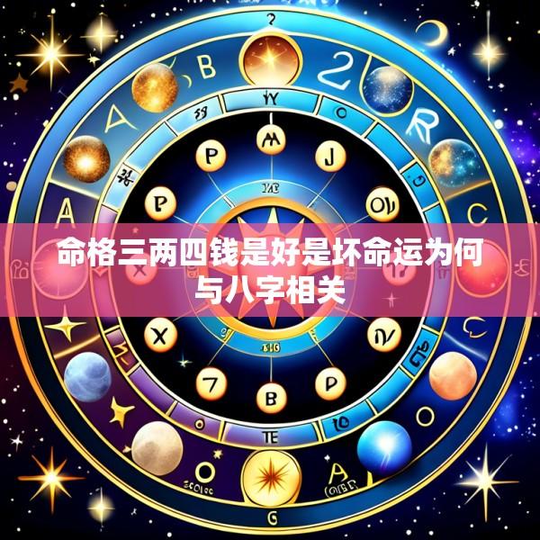 命格三两四钱是好是坏命运为何与八字相关