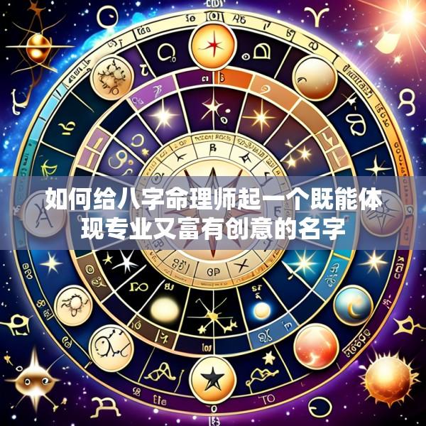 如何给八字命理师起一个既能体现专业又富有创意的名字