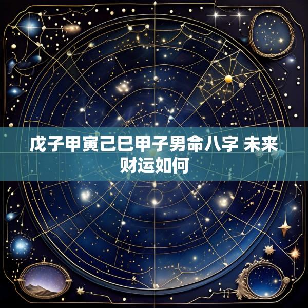 戊子甲寅己巳甲子男命八字 未来财运如何