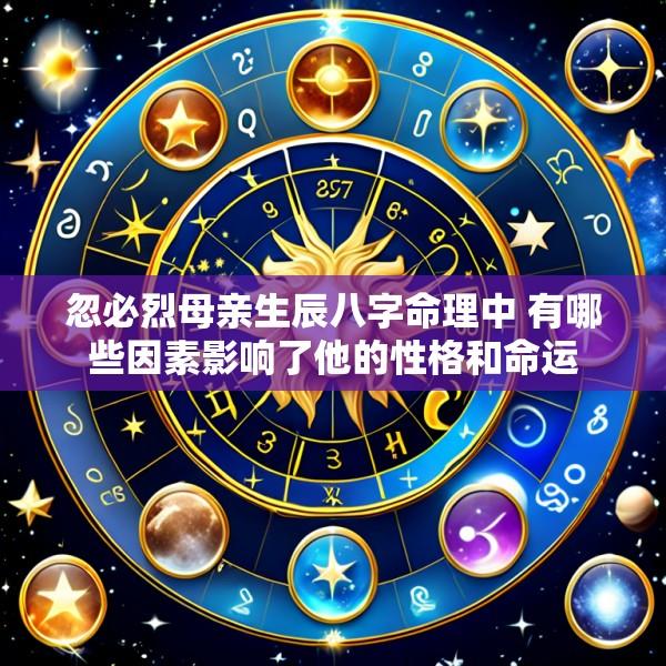 忽必烈母亲生辰八字命理中 有哪些因素影响了他的性格和命运