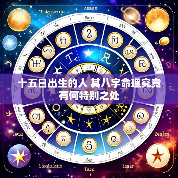 十五日出生的人 其八字命理究竟有何特别之处