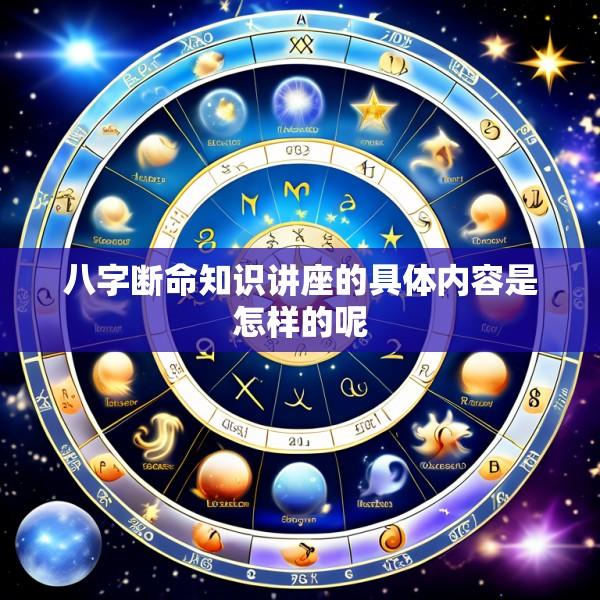 八字断命知识讲座的具体内容是怎样的呢
