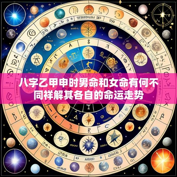 八字乙甲申时男命和女命有何不同祥解其各自的命运走势