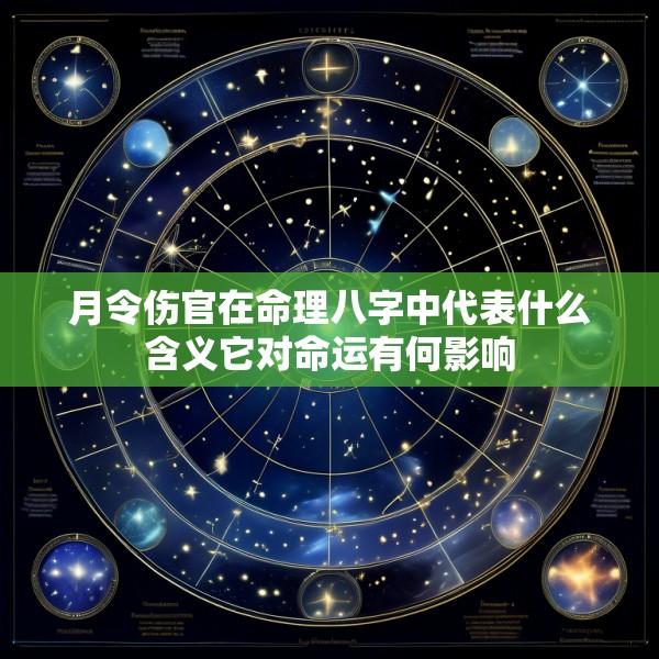 月令伤官在命理八字中代表什么含义它对命运有何影响