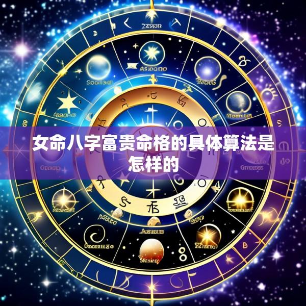 女命八字富贵命格的具体算法是怎样的