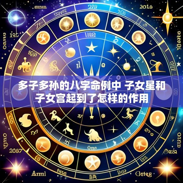 多子多孙的八字命例中 子女星和子女宫起到了怎样的作用