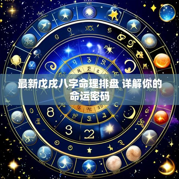 最新戊戌八字命理排盘 详解你的命运密码